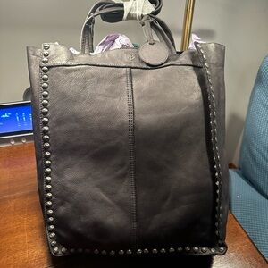 Harbour 2nd anthropology soft leather studded ash bag new w/tag